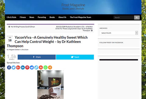 YaconViva –A Genuinely Healthy Sweet Which Can Help Control Weight