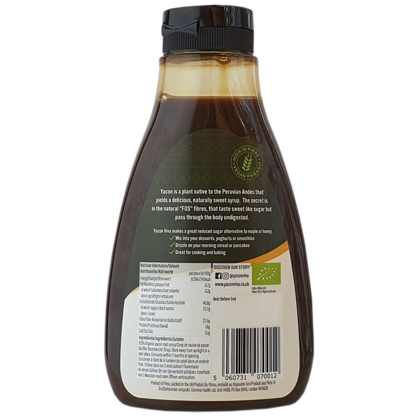 CASE PACK: YaconViva! Organic Yacon Syrup - 12 x 560g